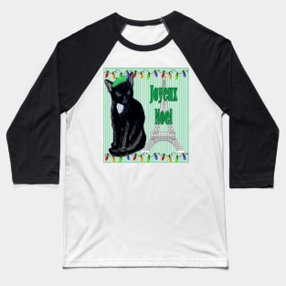 Joyeux Noel Kitty Kat Baseball T-Shirt